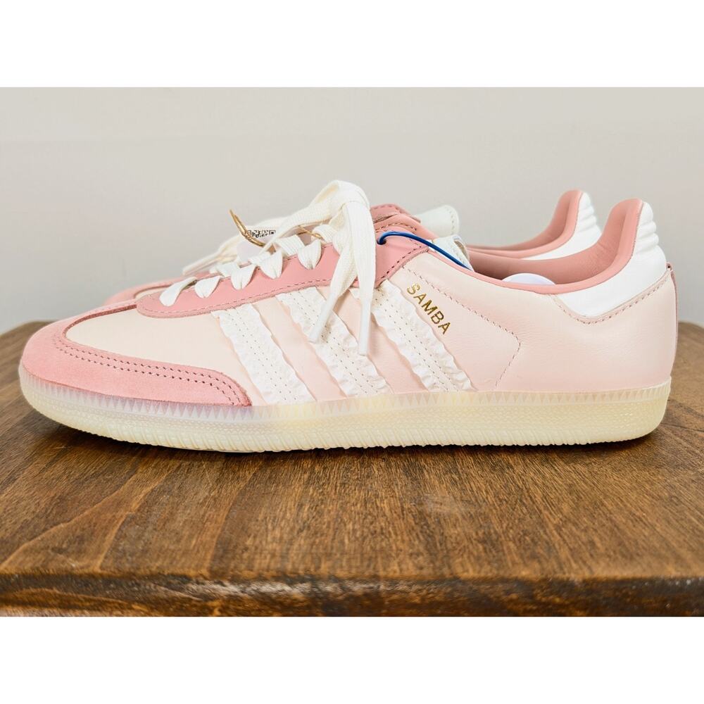 Adidas Samba Ruffle Stripes Pack Wonder Mauve JR8830 - Women's Size 8 New In Box - Picture 11 of 16